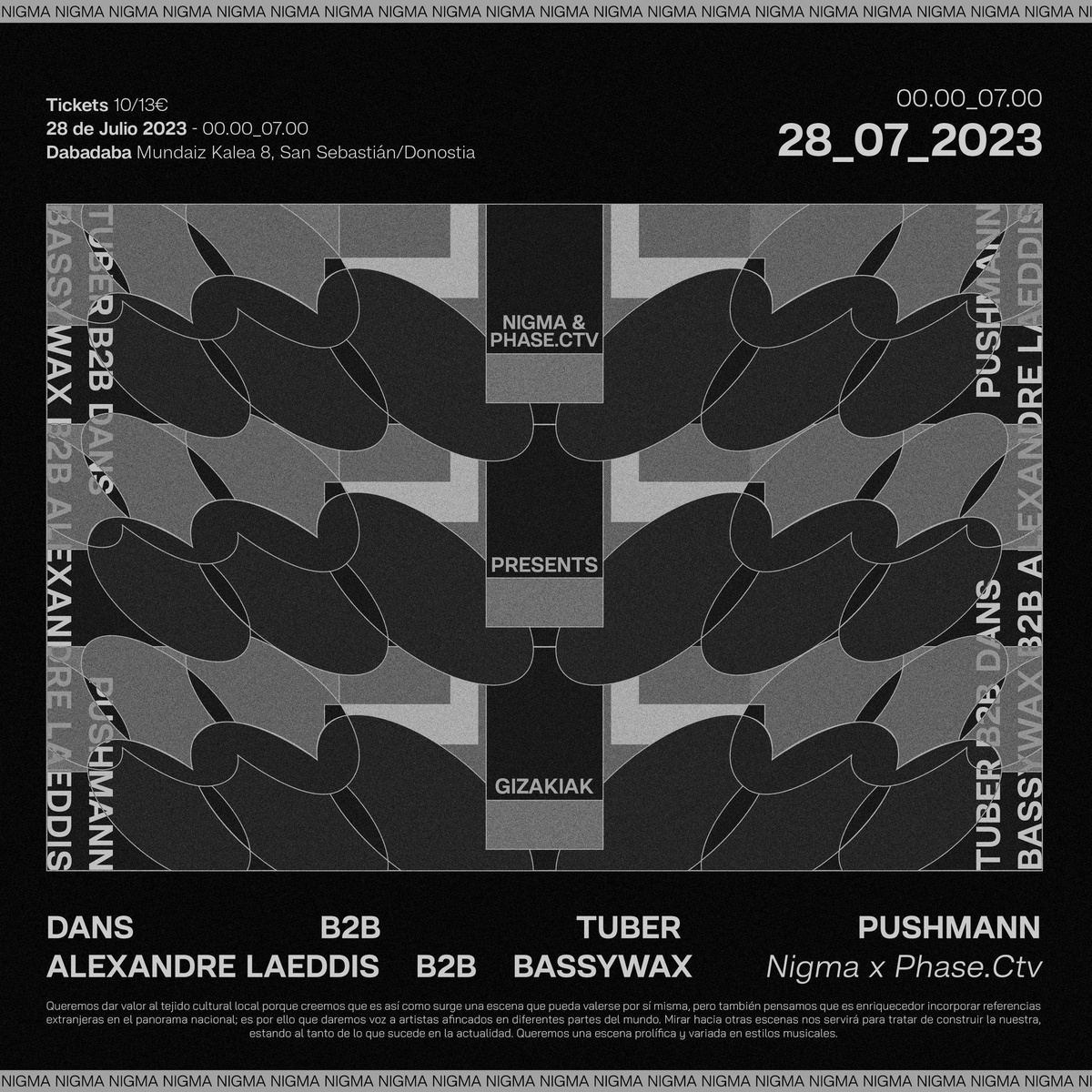 GIZAKIAK (Nigma x Phase): Dans b2b Tuber + Pushmann + A. Laeddis b2b Bassywax