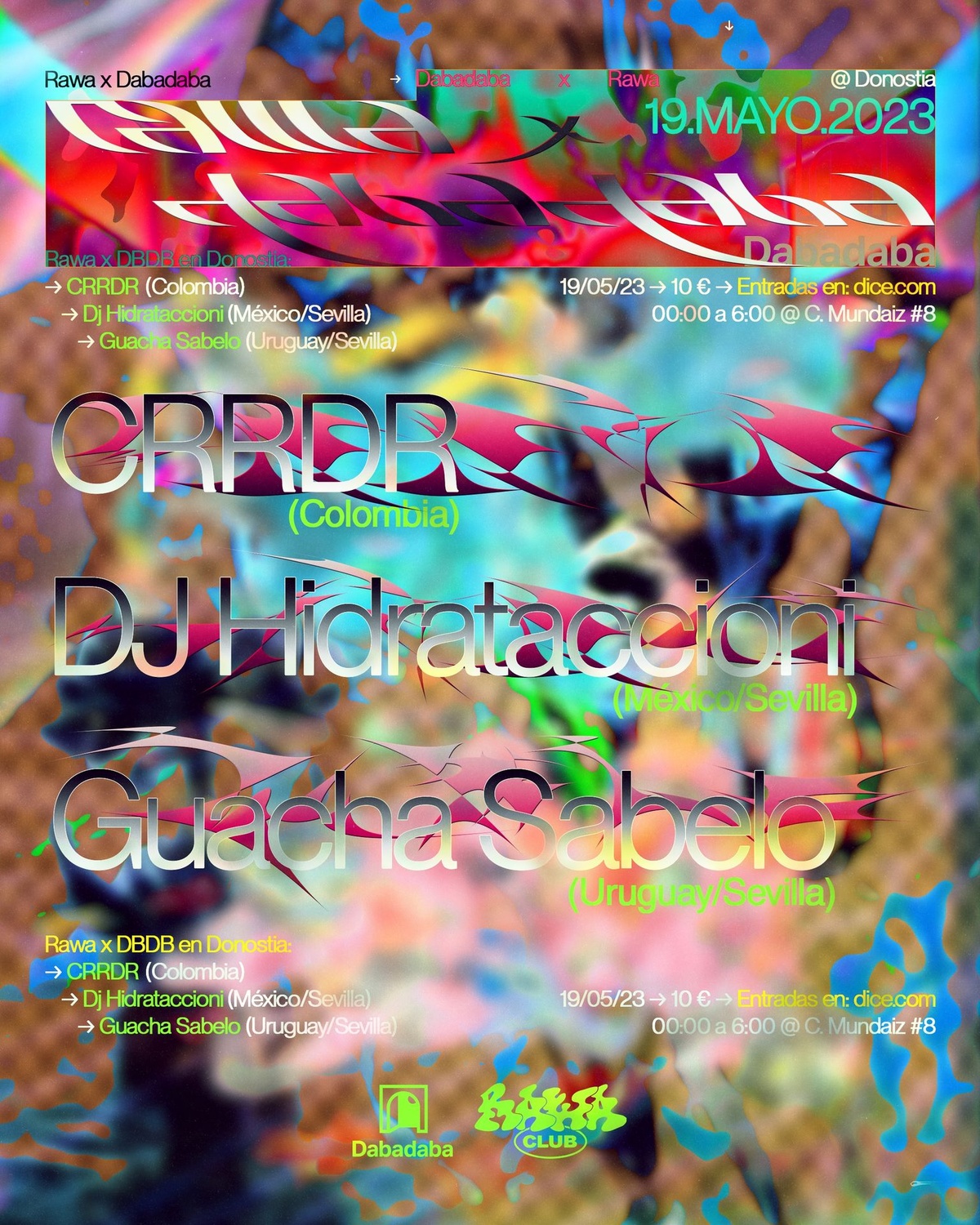 DBDB Club Nights x Rawa Club: CRRDR + DJ Hidrataccioni + Guacha Sabelo