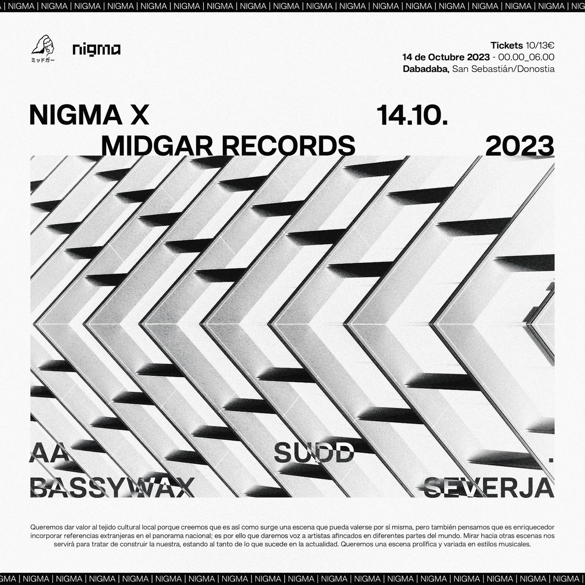 NIGMA X MIDGAR RECORDS: AA Sudd + Bassywax + Severja