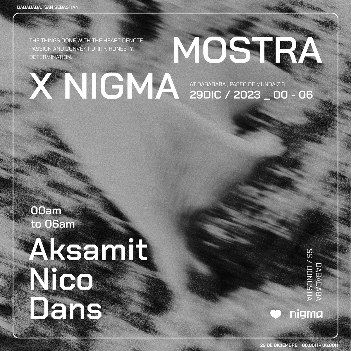 Nigma x Mostra: Aksamit + Nico + Dans