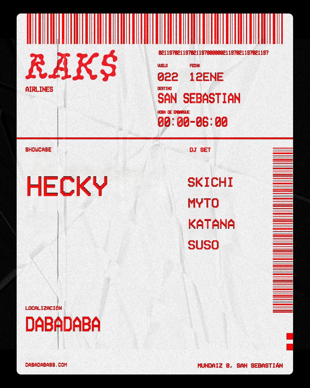 RAK$ Club: Vuelo N°22: Hecky + Skichi + Myto + Katana + Suso
