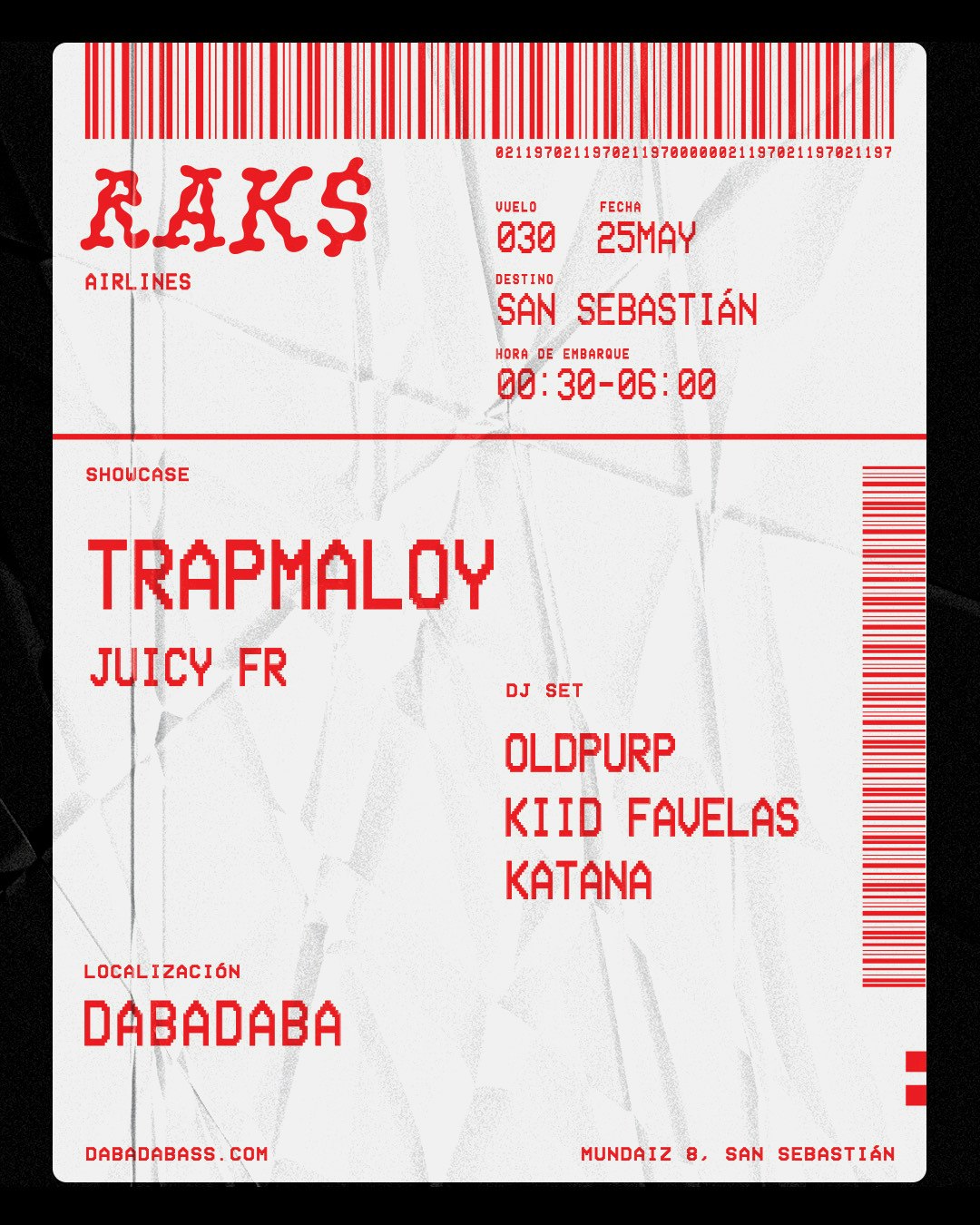 RAK$ CLUB | VUELO N°30 | TRAPMALOY + JUICY FR + OLDPURP + KIID FAVELAS + KATANA