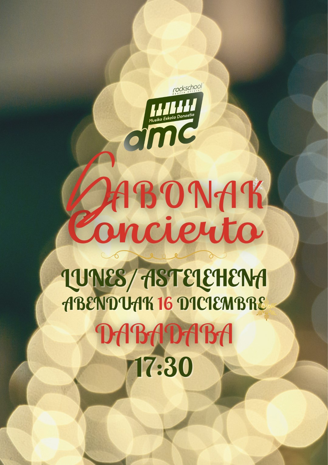 AMC Musika Eskola: gabonetako kontzertua