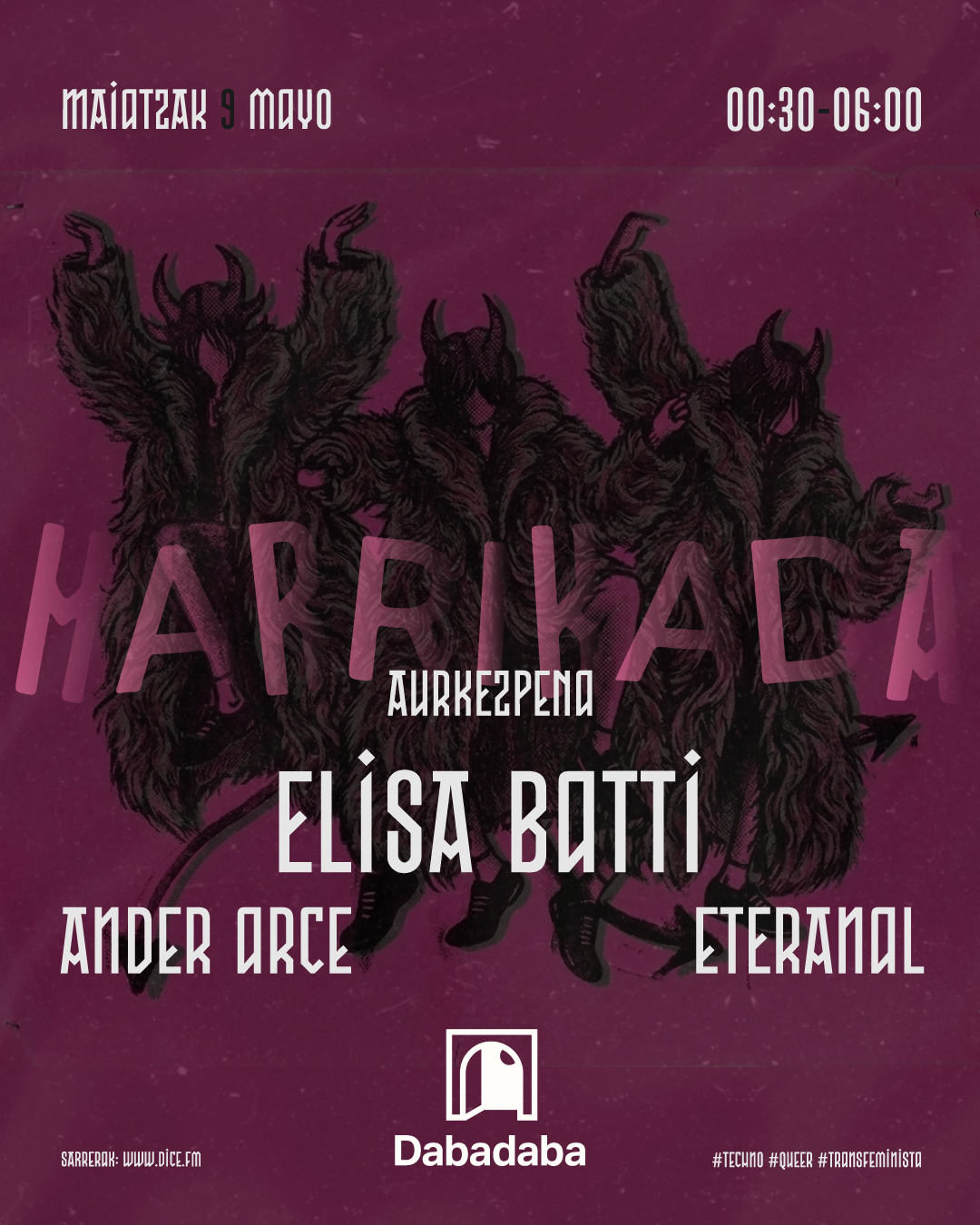 Harrikada: Elisa Batti + Ander Arce + Eteranal