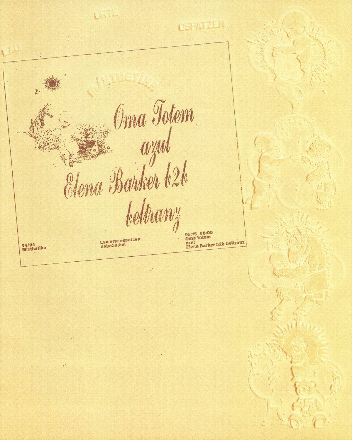 Mixthetika: Oma Totem + azul + Elena Barker b2b beltranz