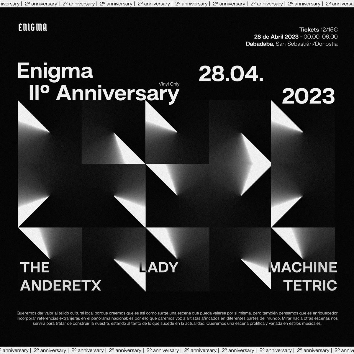 2. Aniversario Enigma: The Lady Machine + Anderetx + Tetric